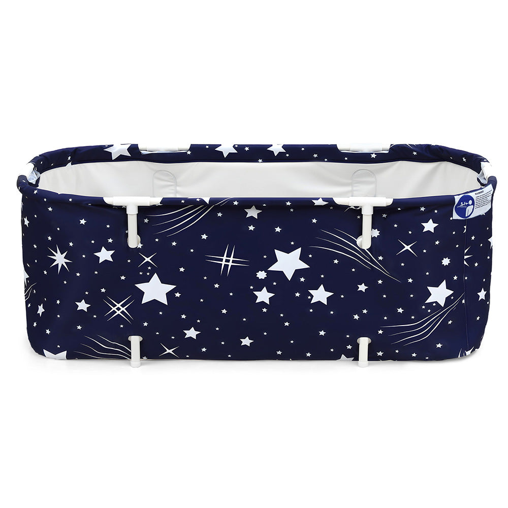 Weisshorn Foldable Bathtub PVC SPA Bucket Inflatable Cushion 134x65cm Star Navy 3