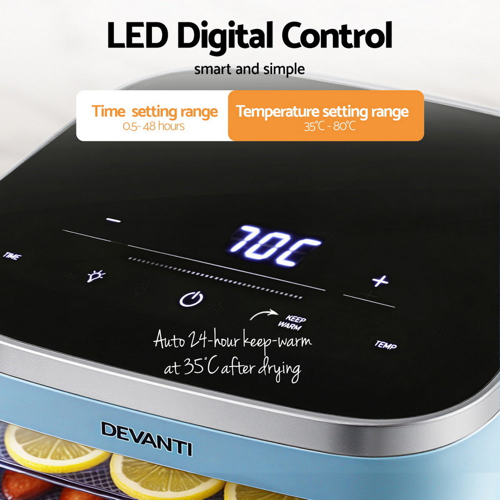 Devanti 5 Trays Food Dehydrator Mini Fruit Dryer 500W 4