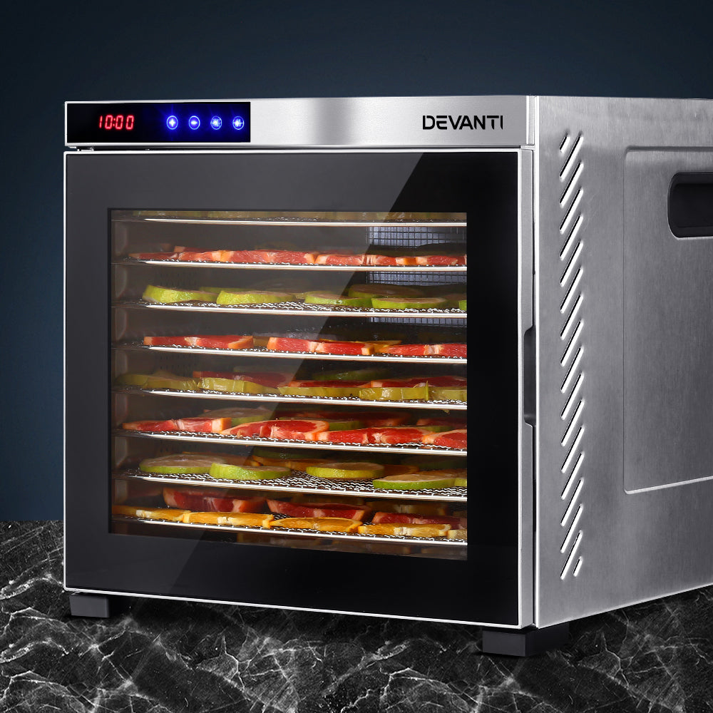 Devanti 10 Trays Food Dehydrator Stainless Steel Tray 7