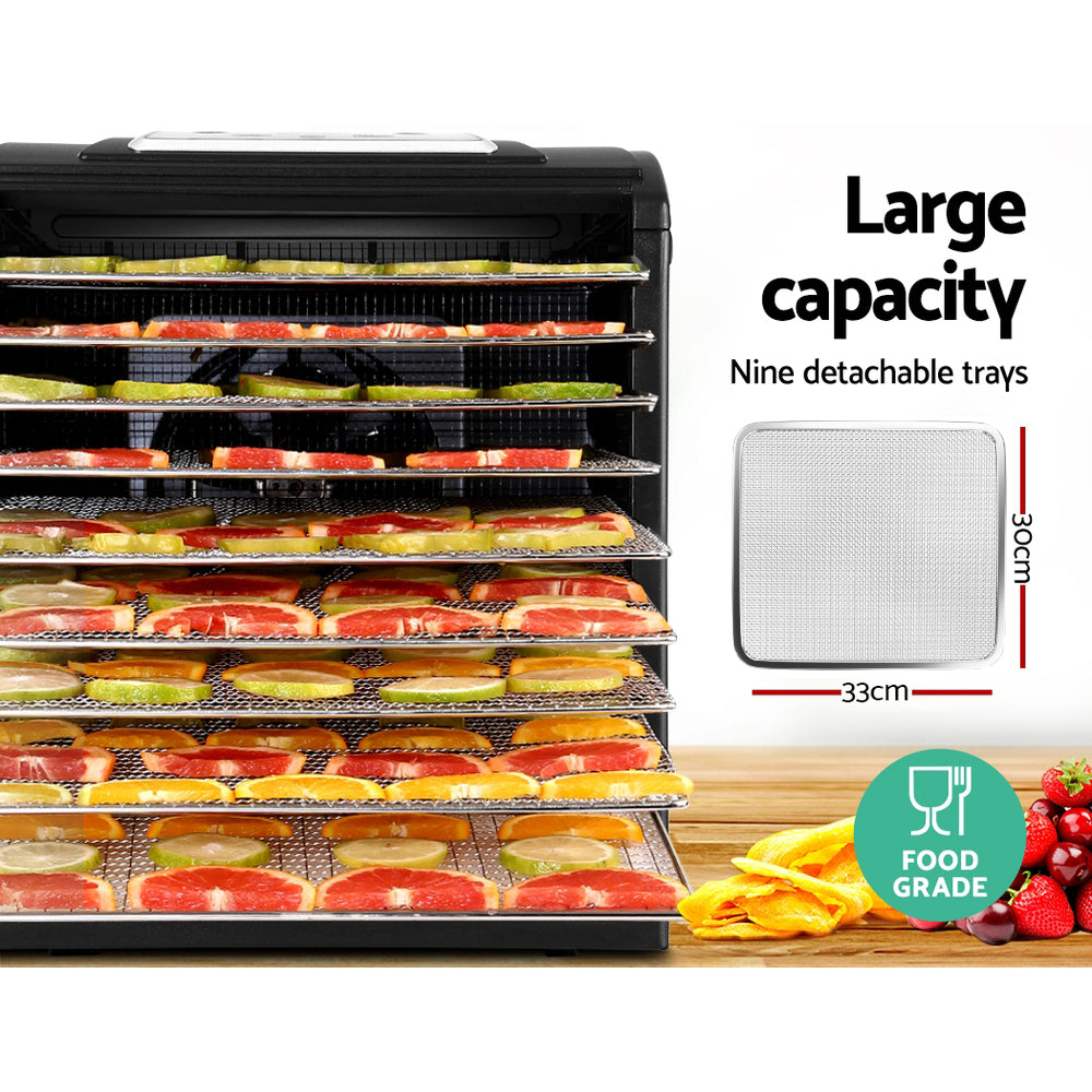 Devanti 9 Trays Food Dehydrator Stainless Steel Tray 4