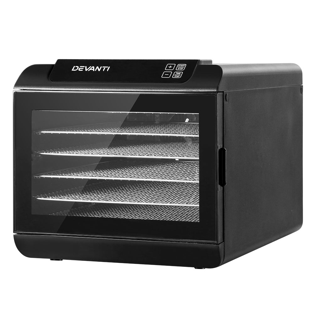 Devanti 6 Trays Food Dehydrator Stainless Steel Tray 8