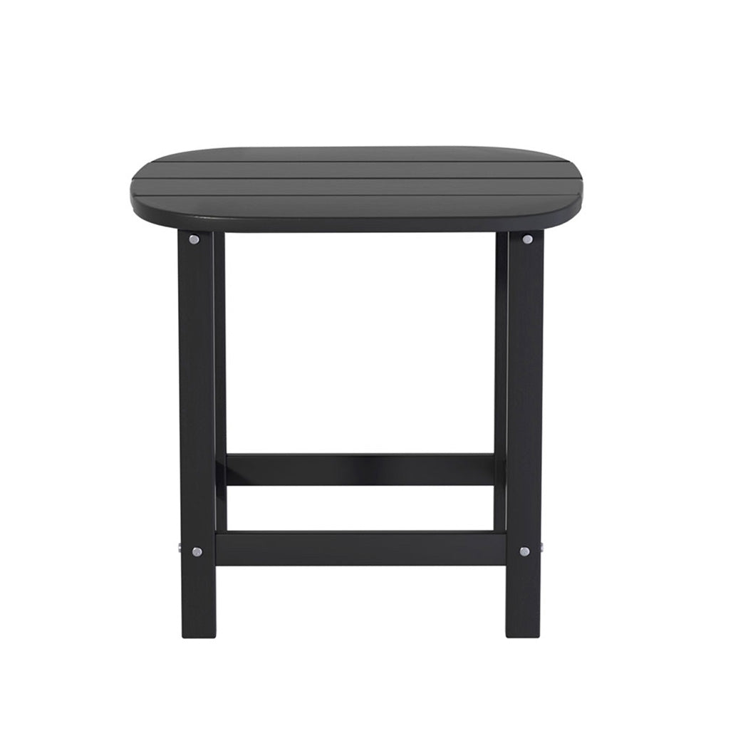 Gardeon Outdoor Coffee Side Table HDPE Desk Patio Furniture Camping Garden Black 3