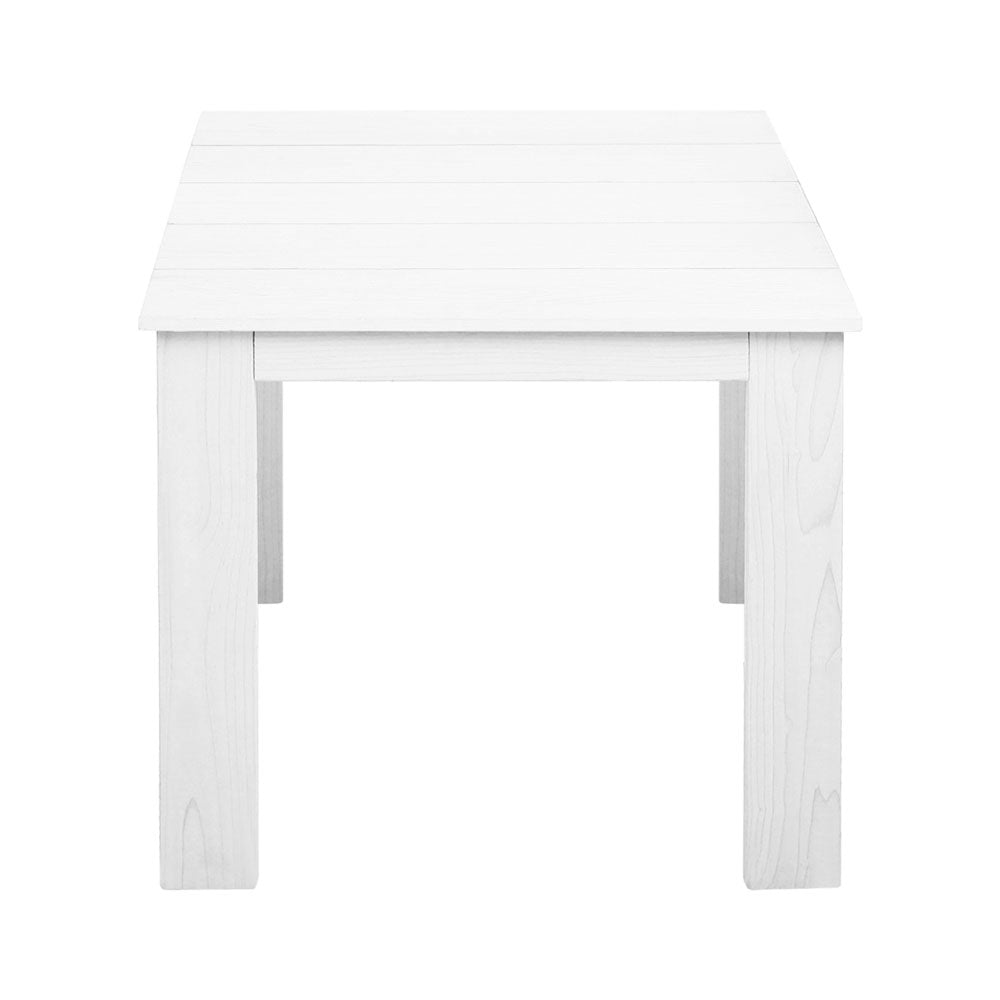 Gardeon Coffee Side Table Wooden Desk Outdoor Furniture Camping Garden White 3