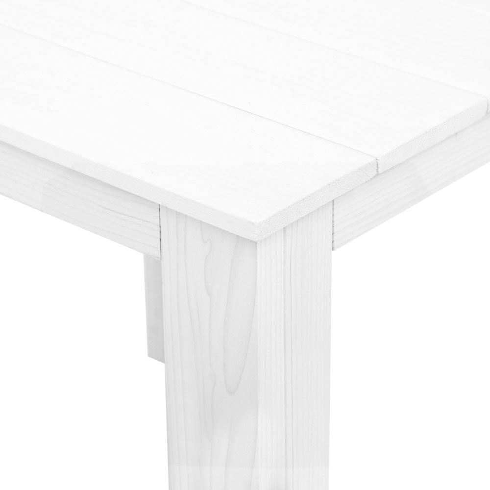Gardeon Coffee Side Table Wooden Desk Outdoor Furniture Camping Garden White 4