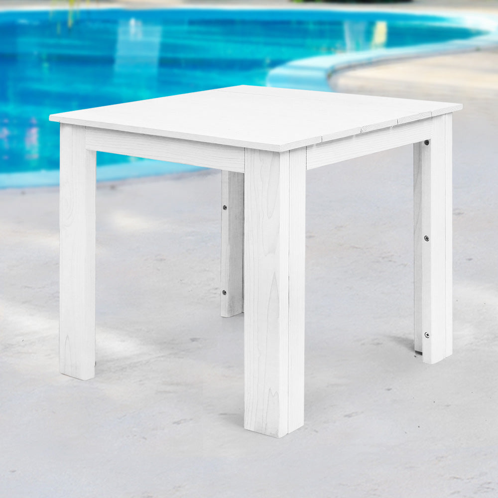 Gardeon Coffee Side Table Wooden Desk Outdoor Furniture Camping Garden White 8