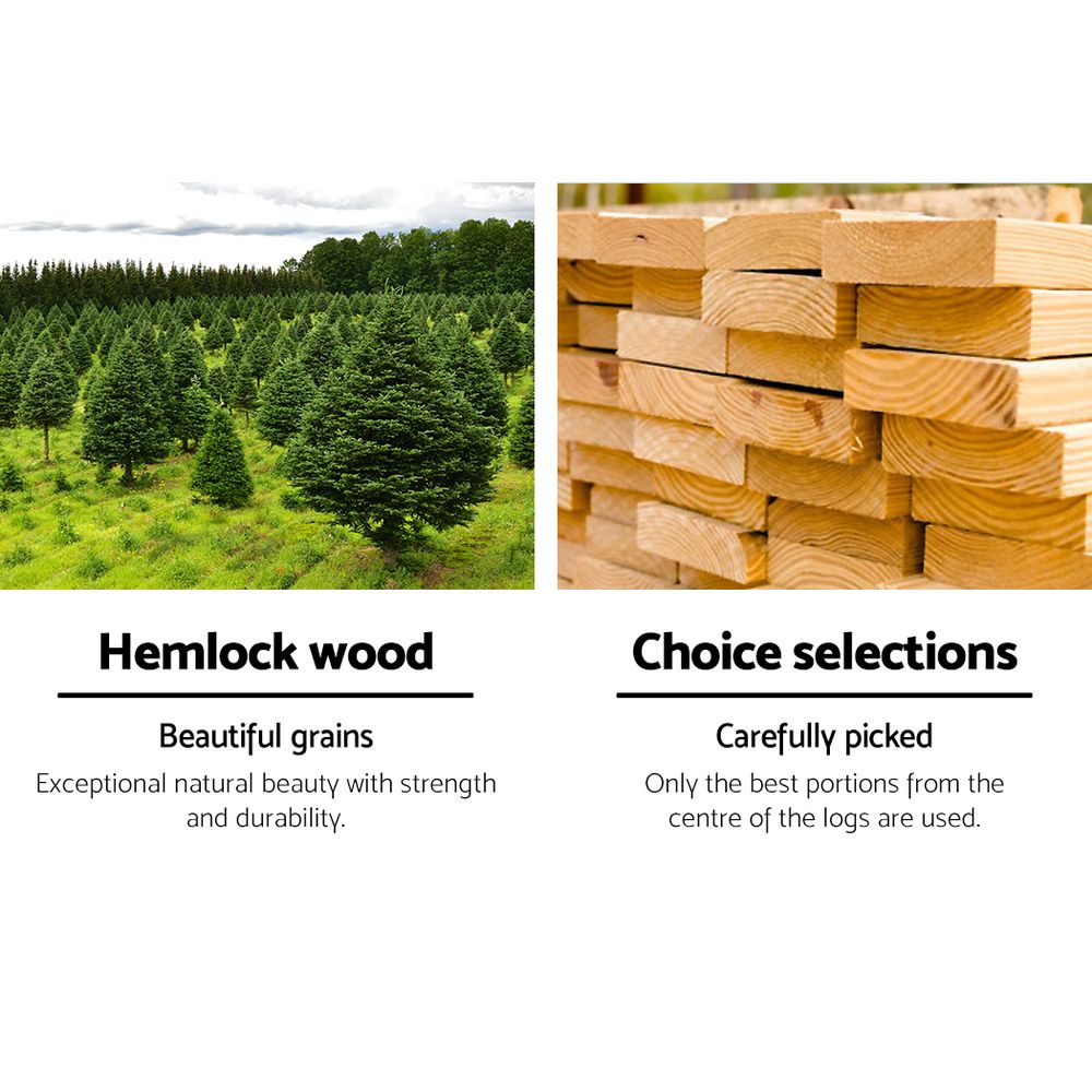 Gardeon Adirondack Outdoor Chairs Wooden Beach Chair Patio Furniture Garden Brown 5