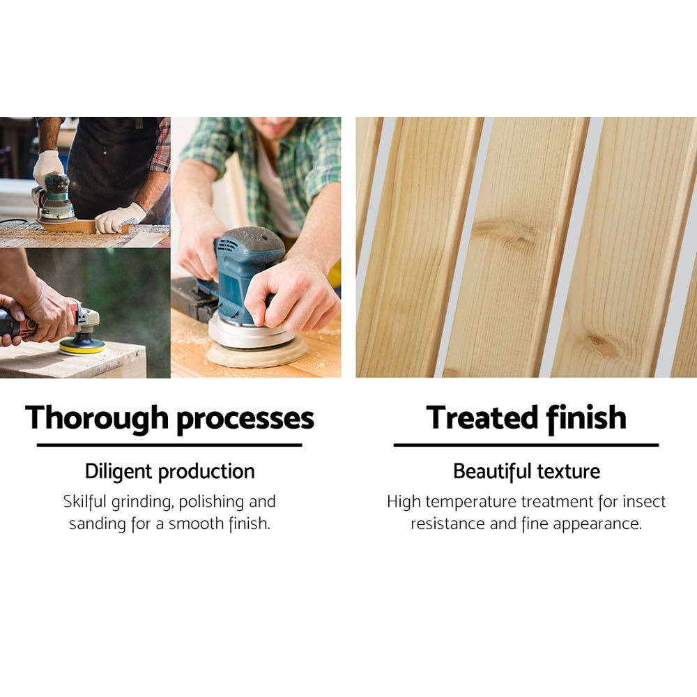 Gardeon Adirondack Outdoor Chairs Wooden Beach Chair Patio Furniture Garden Natural 6