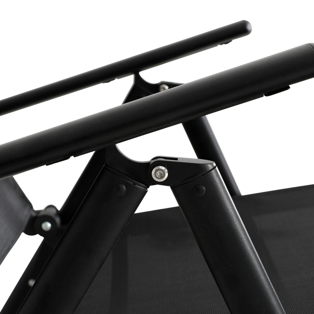 Gardeon Sun Lounge Outdoor Lounger Aluminium Folding Beach Chair Camping Patio 3