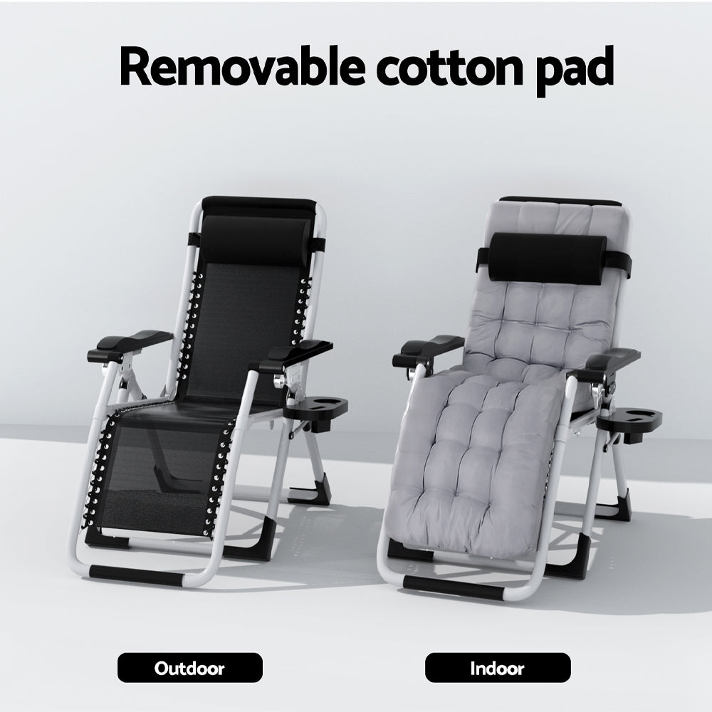 Gardeon Sun Lounge Folding Lounger Camping Zero Gravity Chair Outdoor Furniture 5