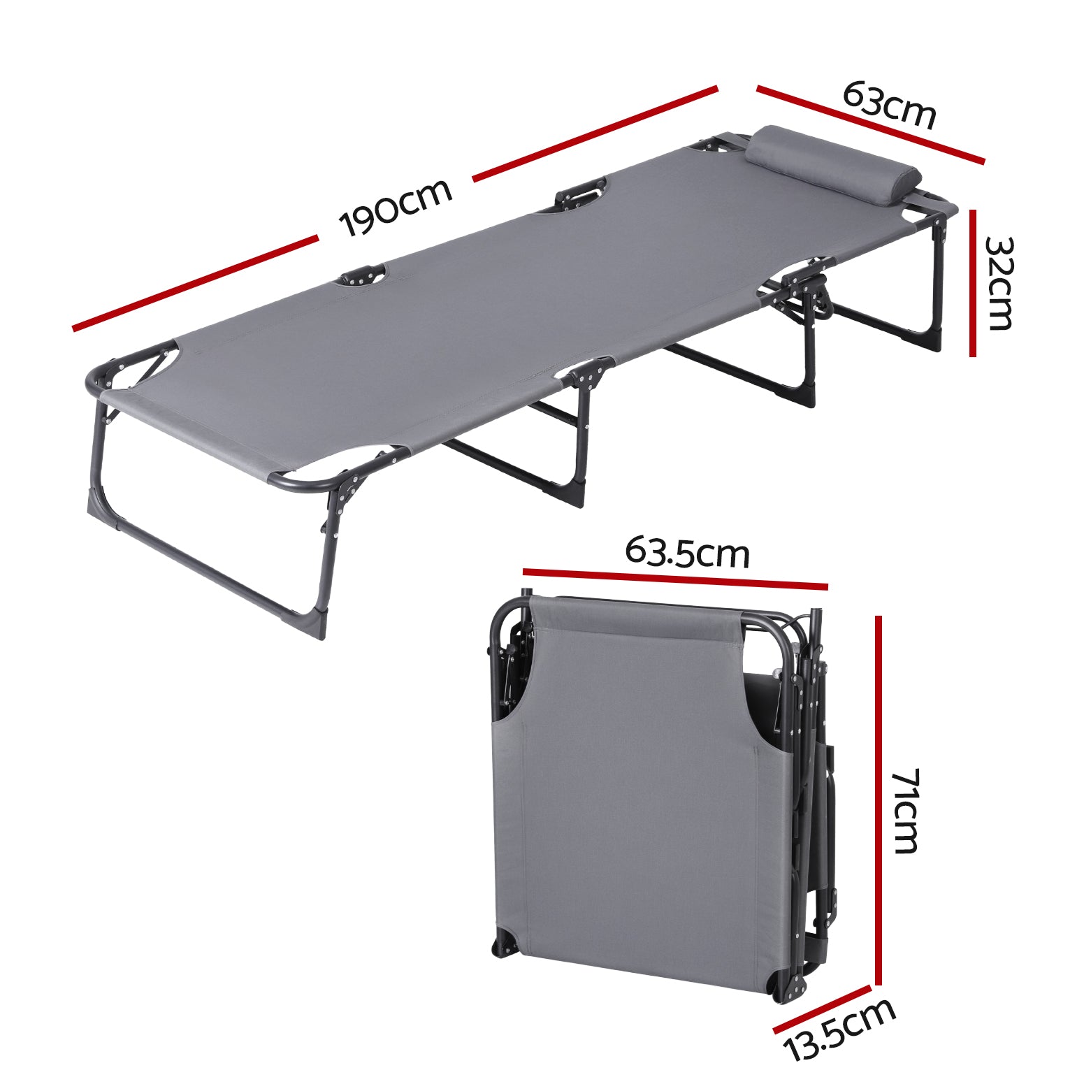 Gardeon Sun Lounger Folding Lounge Beach Chair Patio Outdoor Furniture