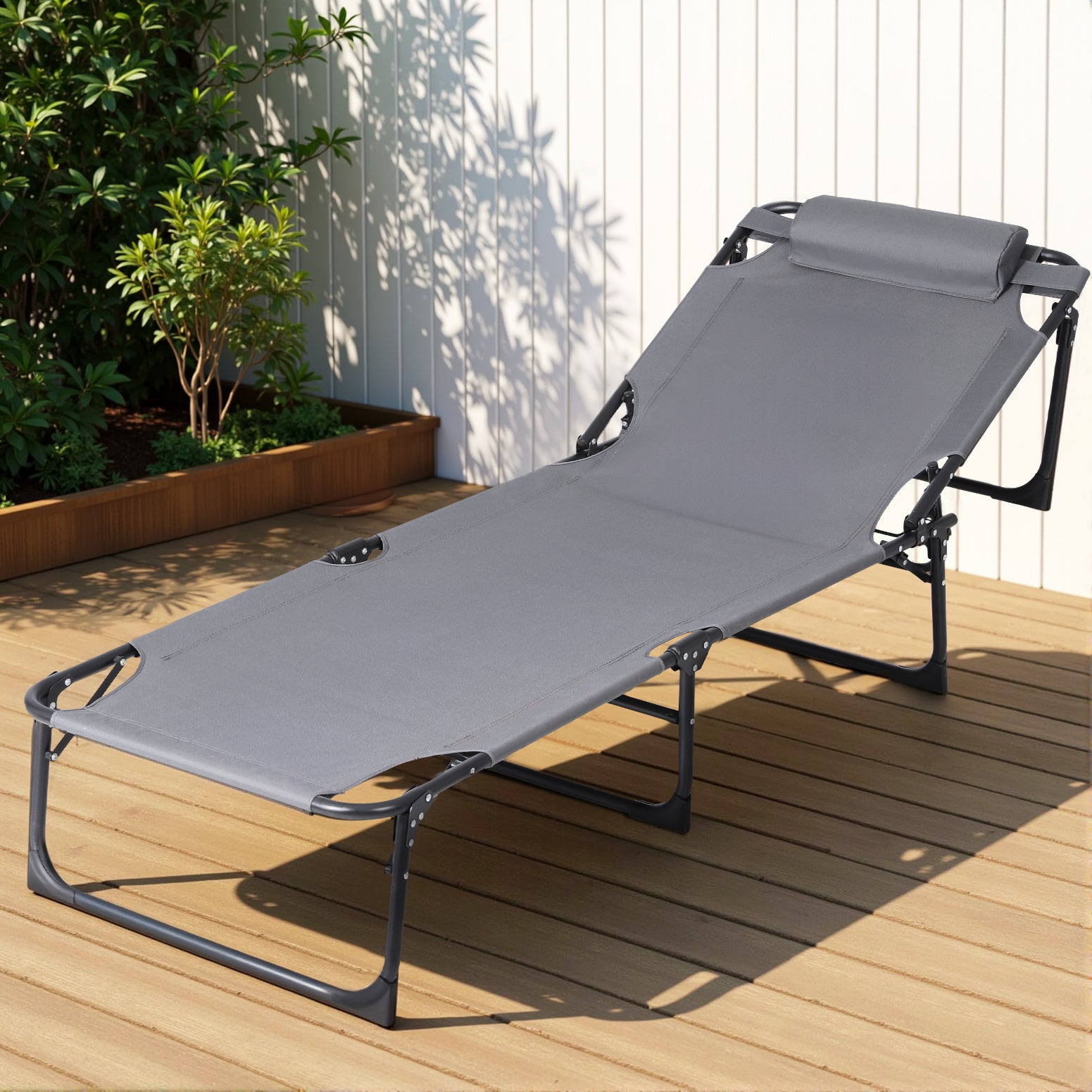 Gardeon Sun Lounger Folding Lounge Beach Chair Patio Outdoor Furniture 7