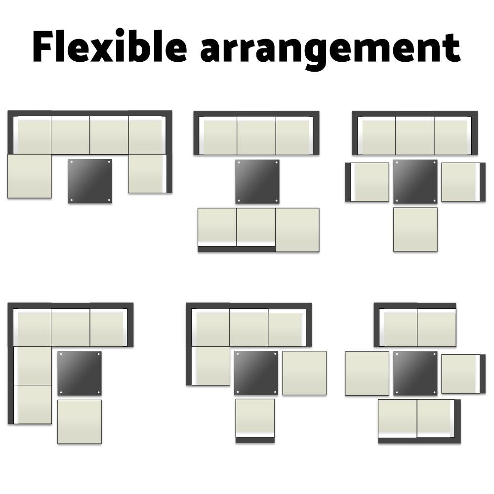 Gardeon 7-Piece Outdoor Sofa Set Wicker Couch Lounge Setting 6 Seater 6