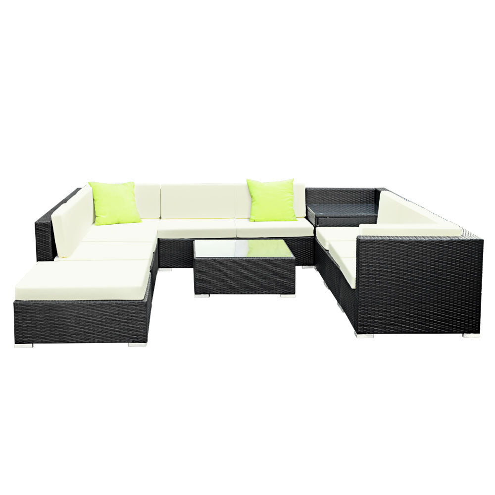 Gardeon 9-Piece Outdoor Sofa Set Wicker Couch Lounge Setting 7 Seater 3