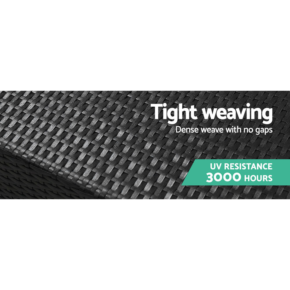 3PC Gardeon Outdoor Furniture Sofa Set Wicker Rattan Garden Lounge Chair Setting 4