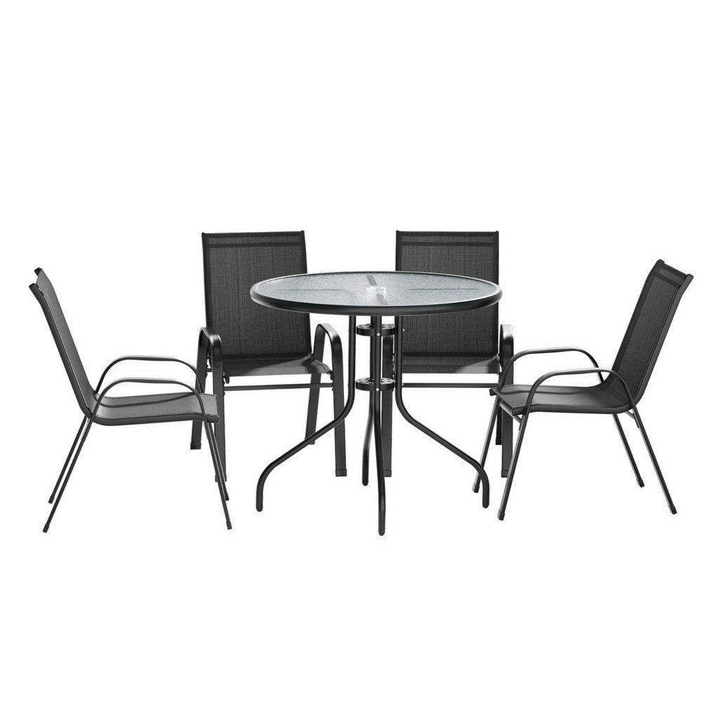 Gardeon Outdoor Dining Set Table and Chairs Patio Garden Furniture Bistro Set 3
