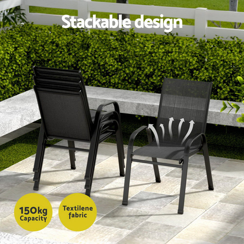 Gardeon Outdoor Dining Set Table and Chairs Patio Garden Furniture Bistro Set 5