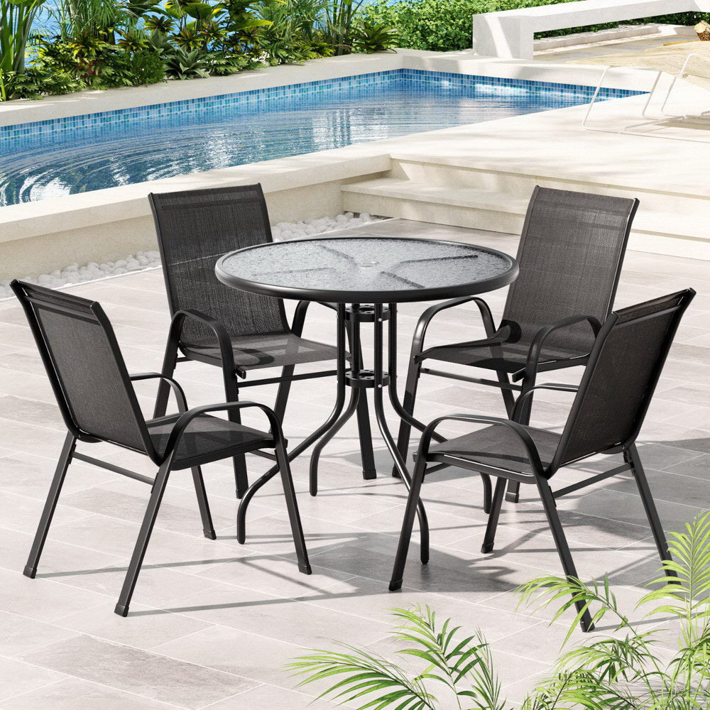 Gardeon Outdoor Dining Set Table and Chairs Patio Garden Furniture Bistro Set 7