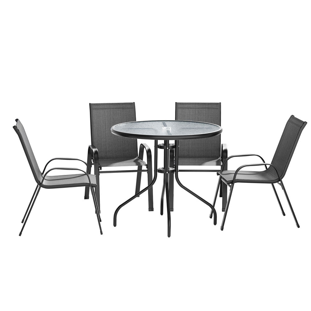Gardeon Outdoor Dining Set Table and Chairs Patio Garden Furniture Bistro Set 3