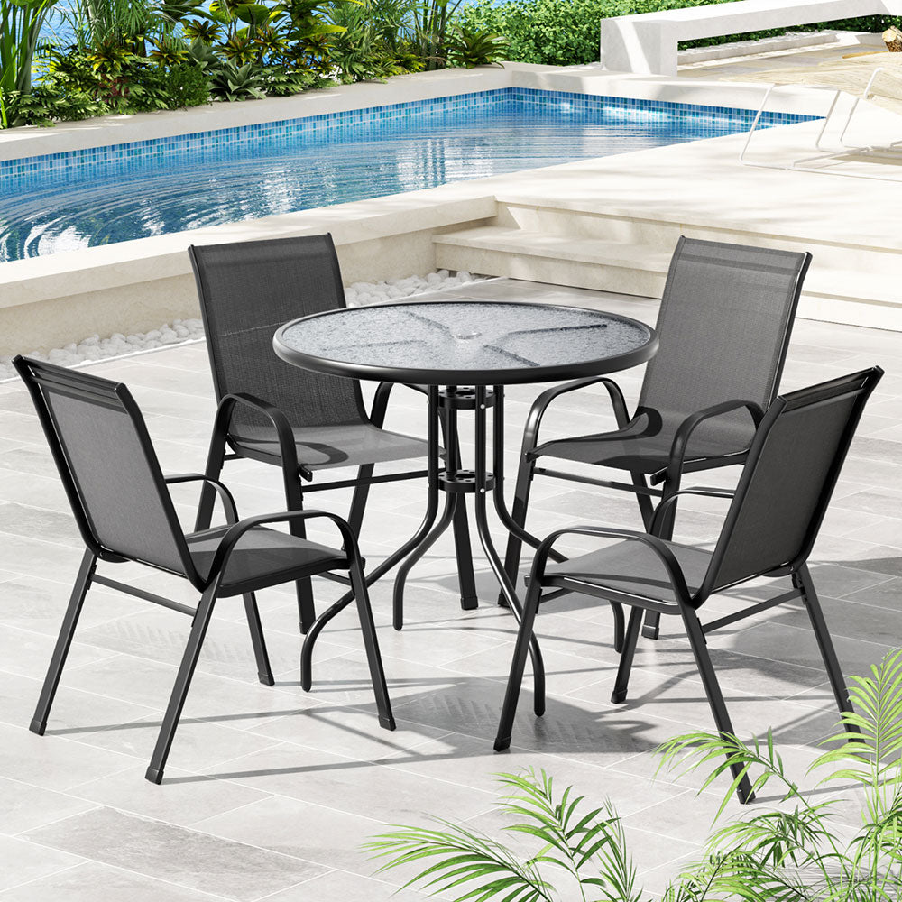 Gardeon Outdoor Dining Set Table and Chairs Patio Garden Furniture Bistro Set 7
