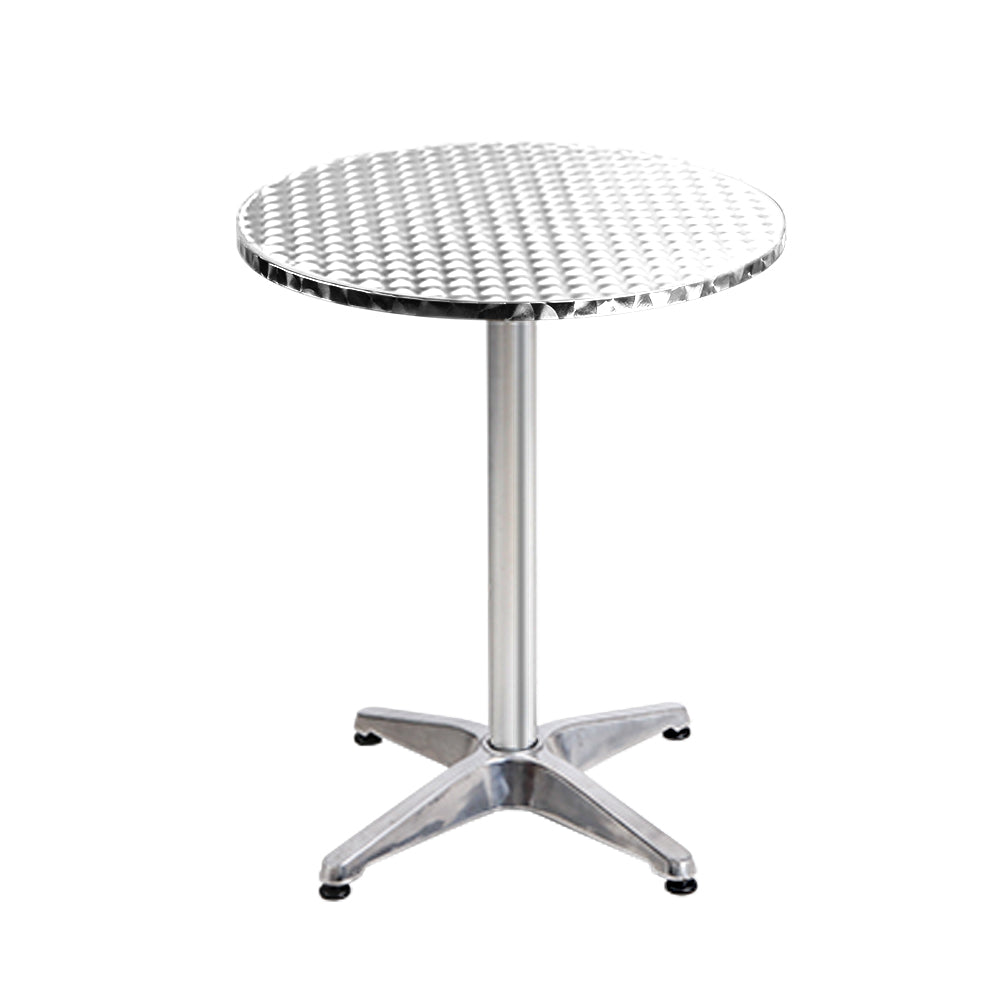 Gardeon Set of 4 Outdoor Bar Table Aluminium Round 70/110CM 3
