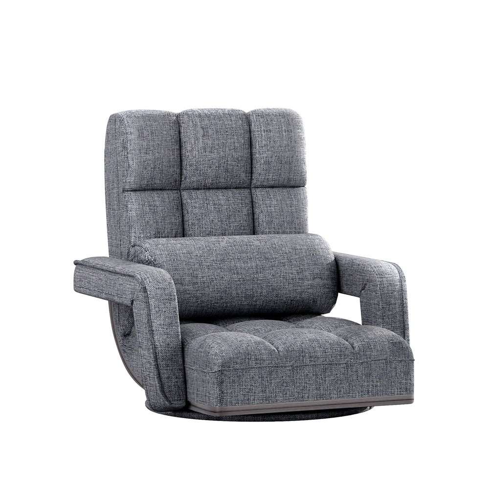 Artiss Floor Chair Lounge Sofa Swivel Grey 7