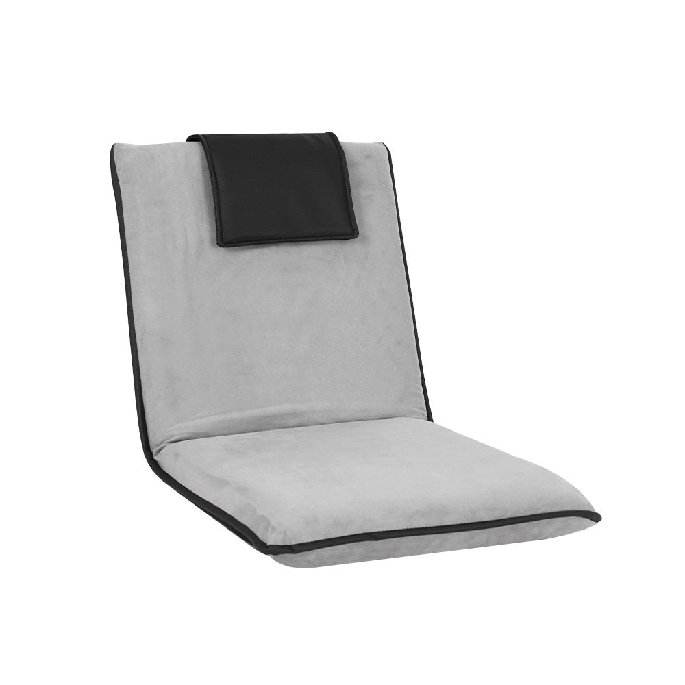 Artiss Floor Lounge Sofa Bed Couch Recliner Chair Folding Chair Cushion Grey 7