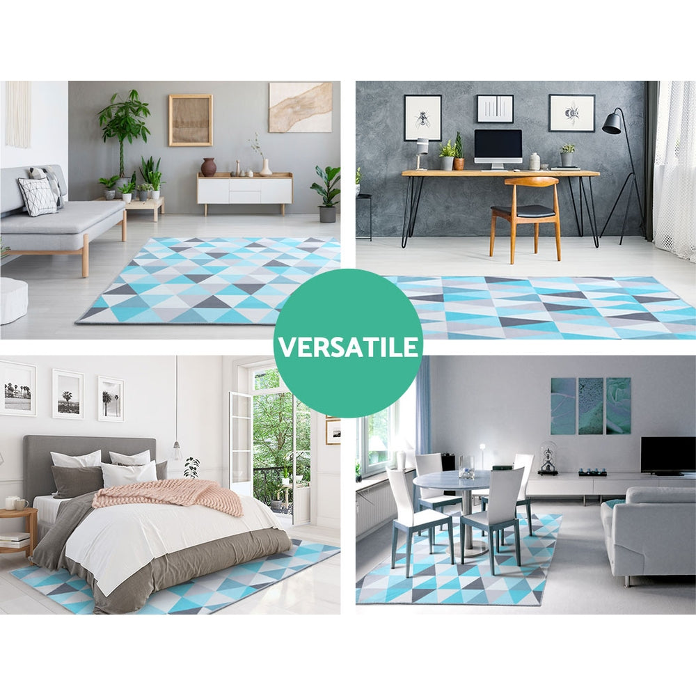 Artiss Rug 200x290cm Area Rug Large Carpet Soft Short Pile Modern Tria 7