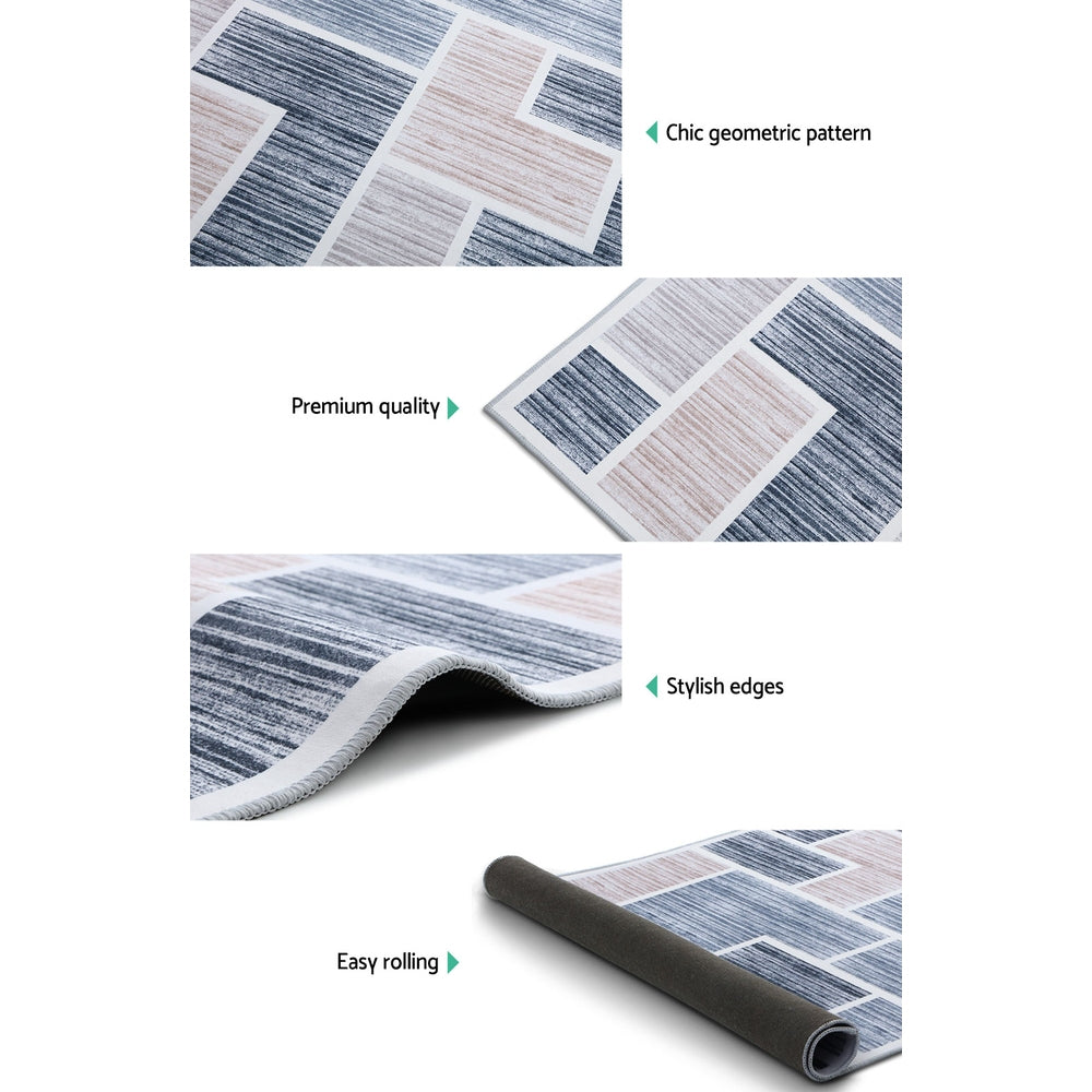 Artiss Rug 120x170cm Area Rug Large Carpet Soft Short Pile Modern Oblo 4