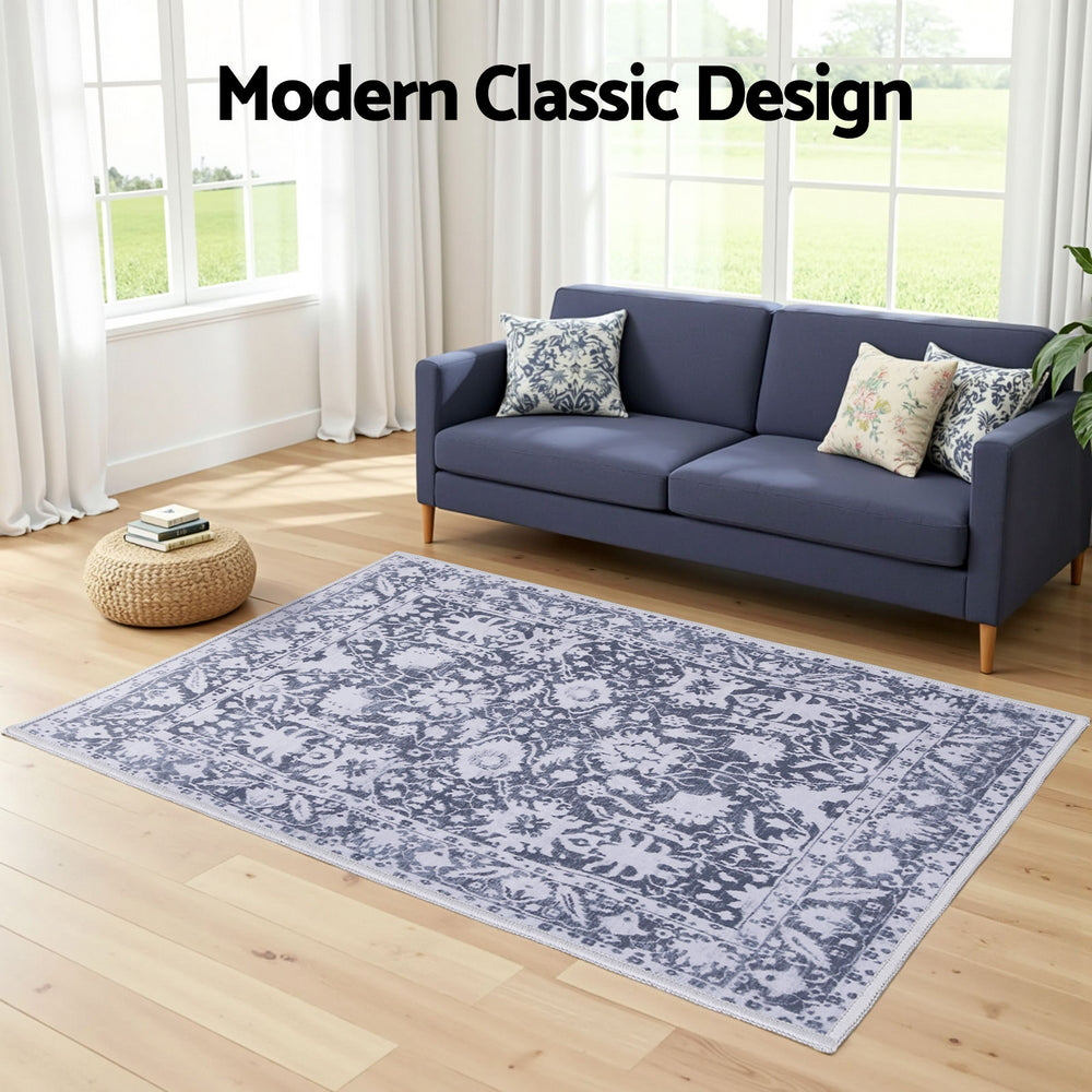Artiss Floor Rug 120x170cm Soft Velvet Washable Modern Area Rug Floor Carpet Mat 4