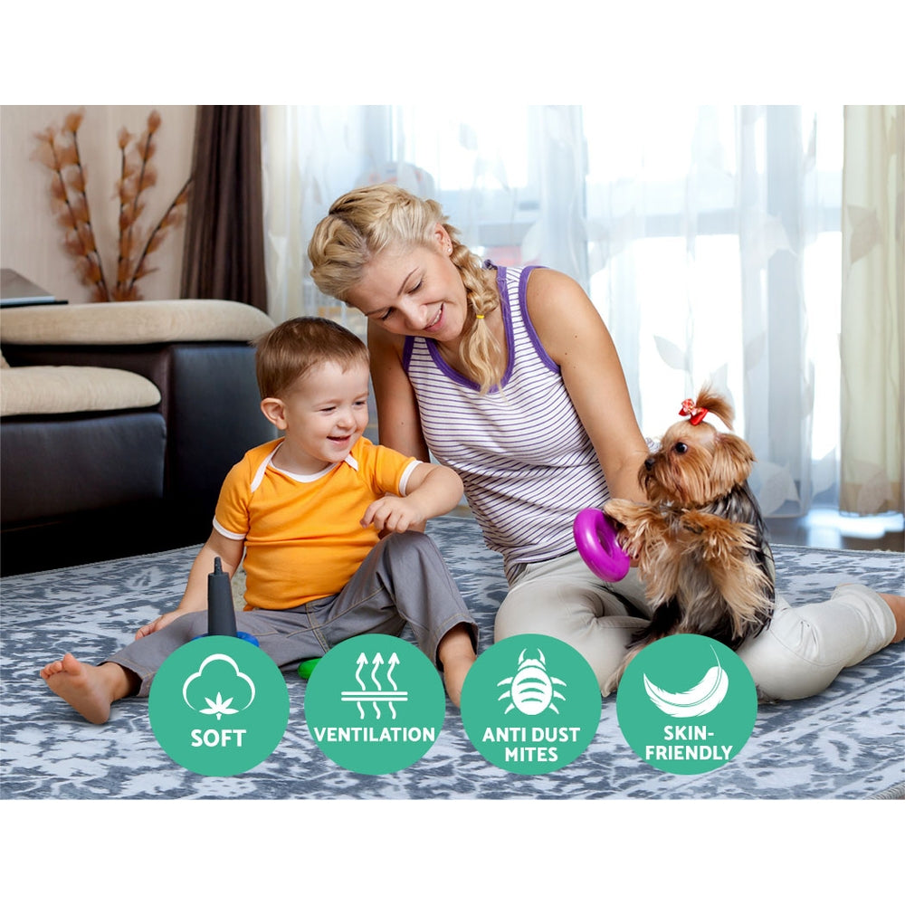 Artiss Rug 200x290cm Area Rug Large Carpet Soft Short Pile Modern Fafi 5