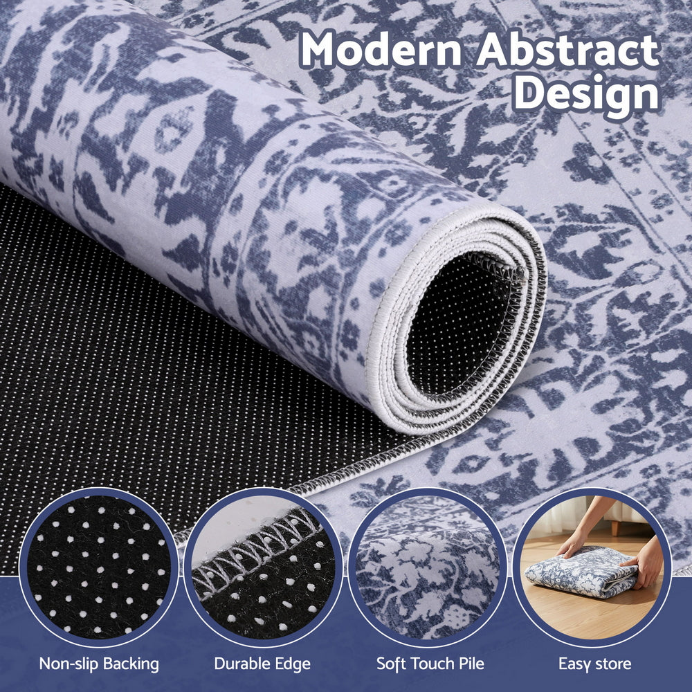 Artiss Floor Rug 240X340cm Soft Velvet Washable Modern Area Rug Floor Carpet Mat 5