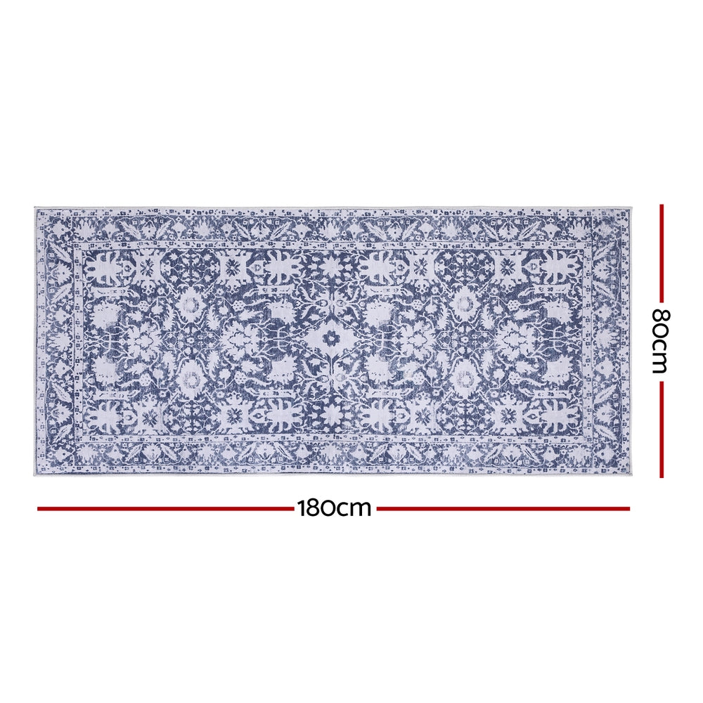 Artiss Hallway Runner Rug 80x180cm Soft Velvet Washable Modern Kitchen Mat 3