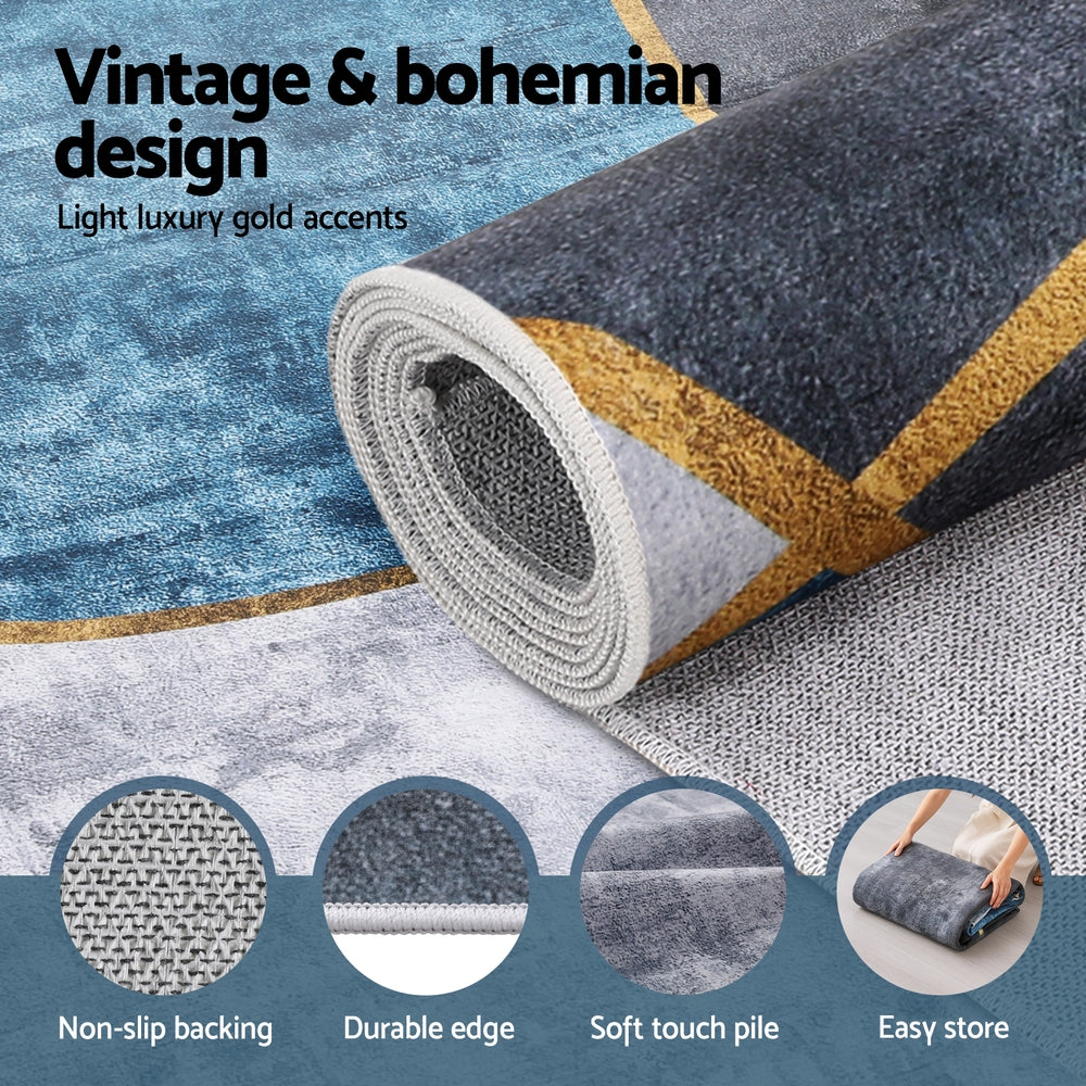 Artiss Washable Floor Rug 160X230cm Large Geometric Area Rug Modern Floor Carpet 4