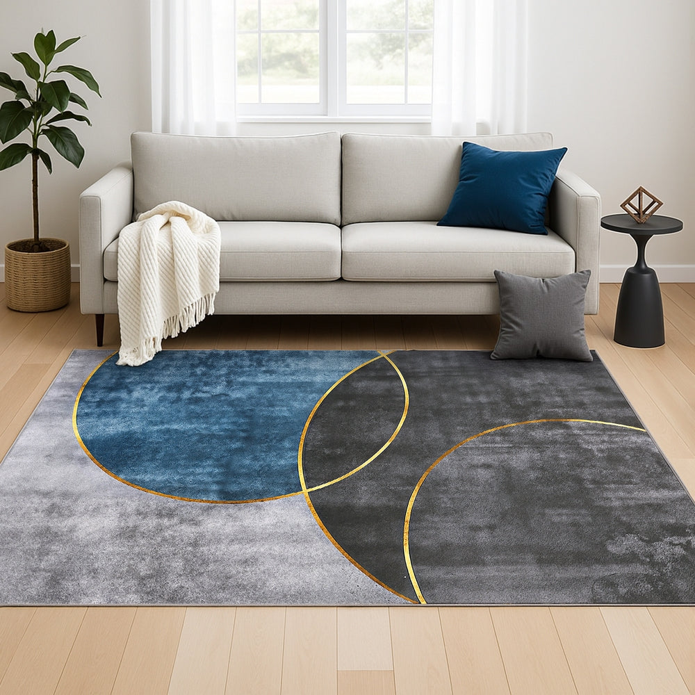 Artiss Washable Floor Rug 160X230cm Large Geometric Area Rug Modern Floor Carpet 7