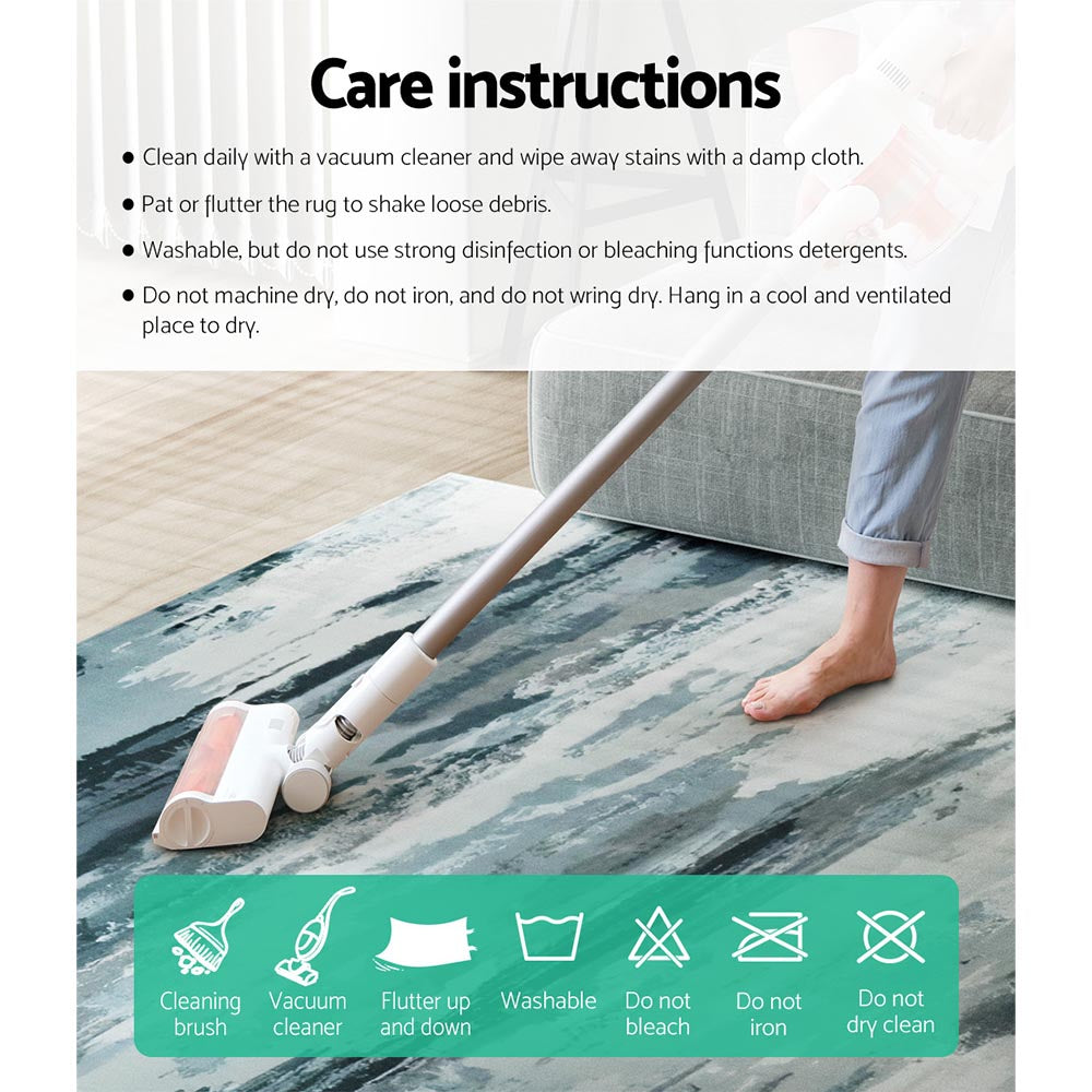 Artiss Rug 160x230cm Area Rug Washable Mat Large Carpet Soft Short Pile Poca 6