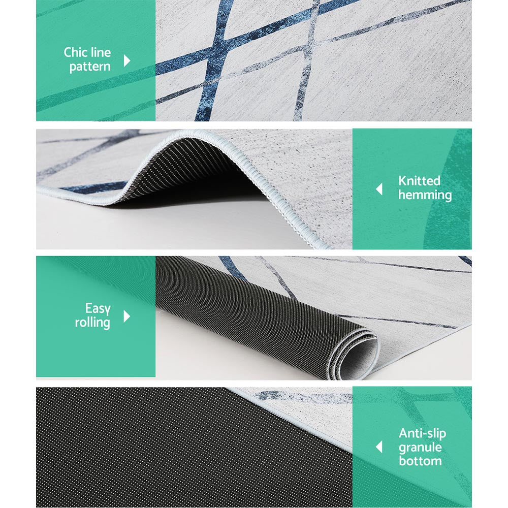 Artiss Rug 160x230cm Area Rug Washable Mat Large Carpet Soft Short Pile Jaca 4