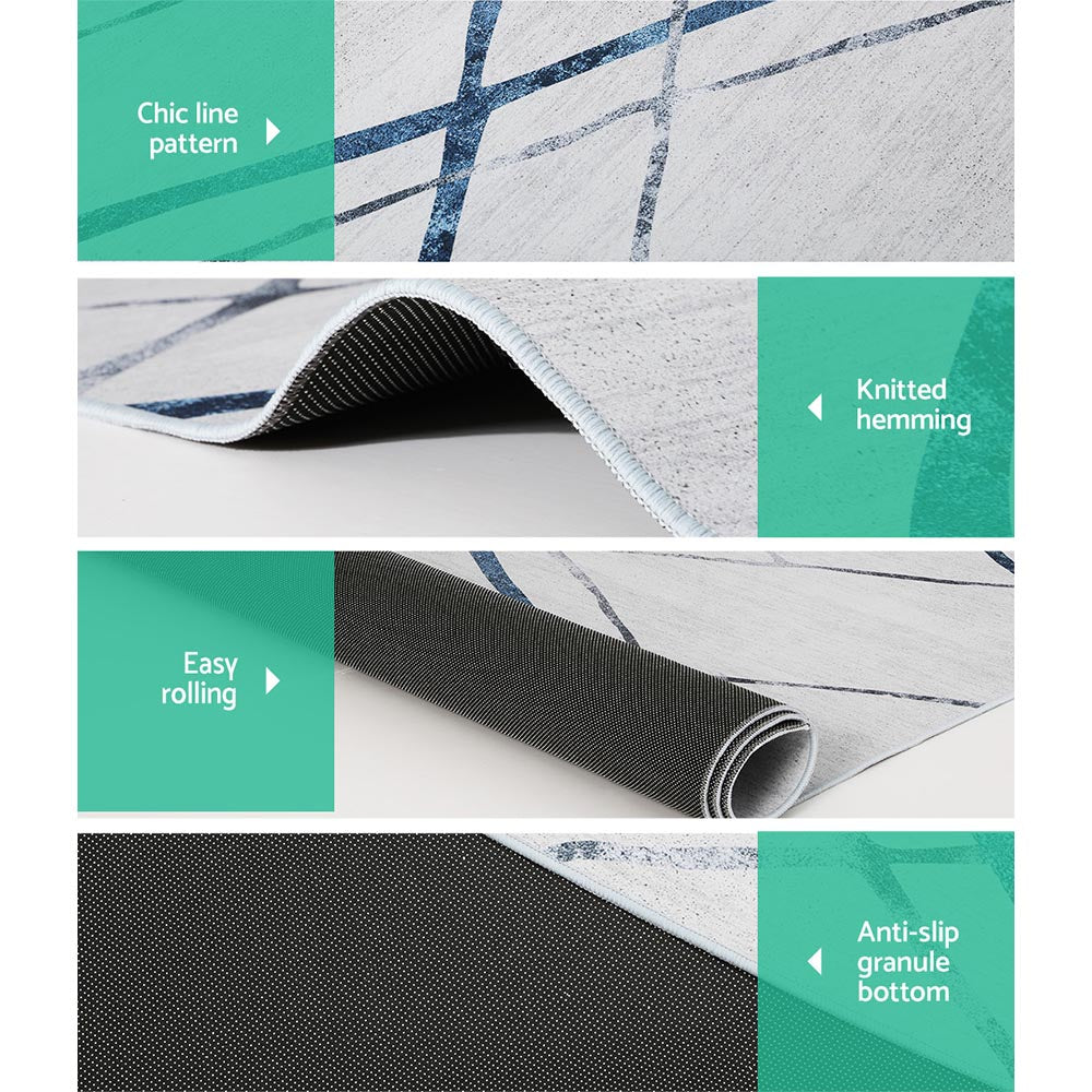 Artiss Rug 200x290cm Area Rug Washable Mat Large Carpet Soft Short Pile Jaca 3