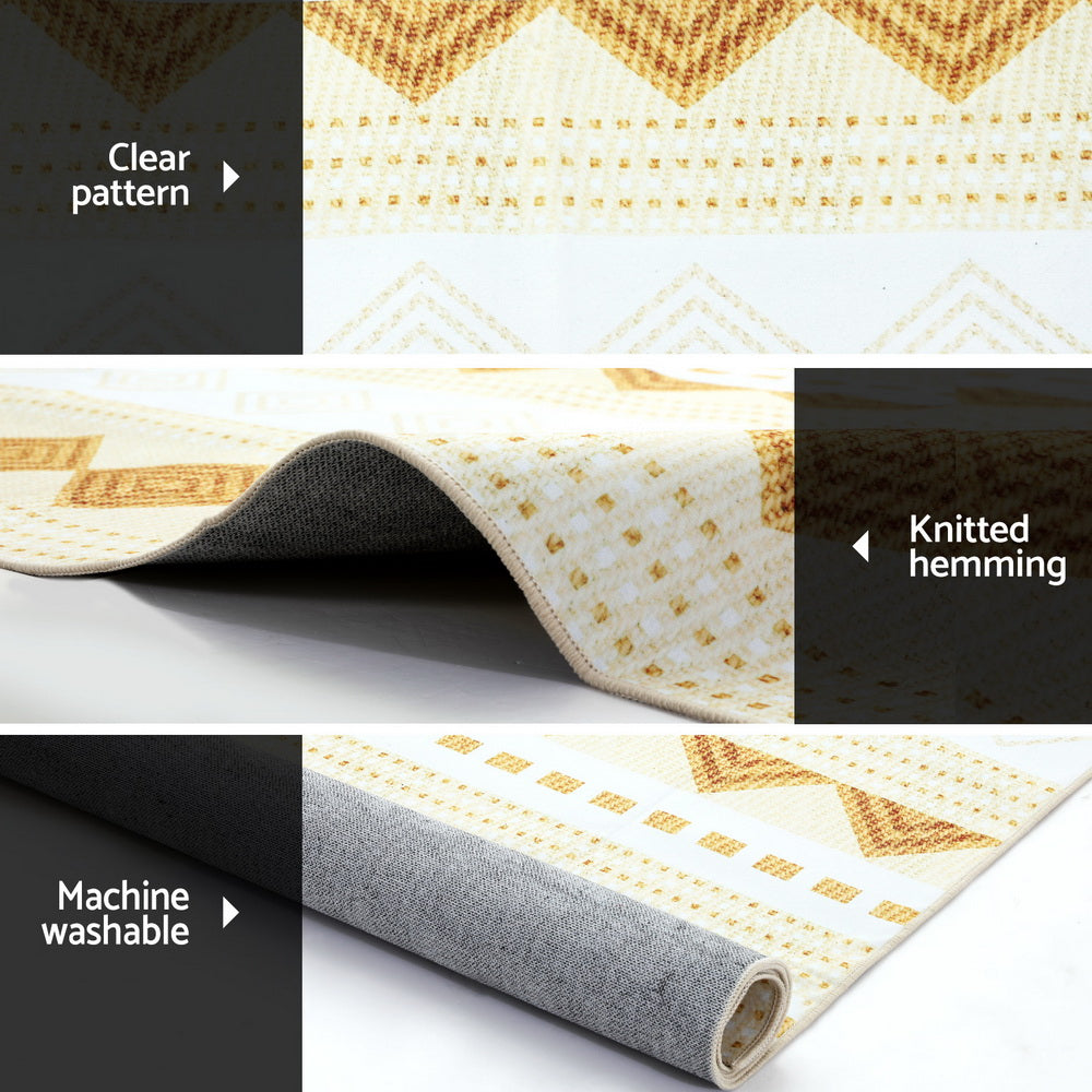 Artiss Rug 160x230cm Area Rug Washable Mat Large Carpet Soft Short Pile Ella 6