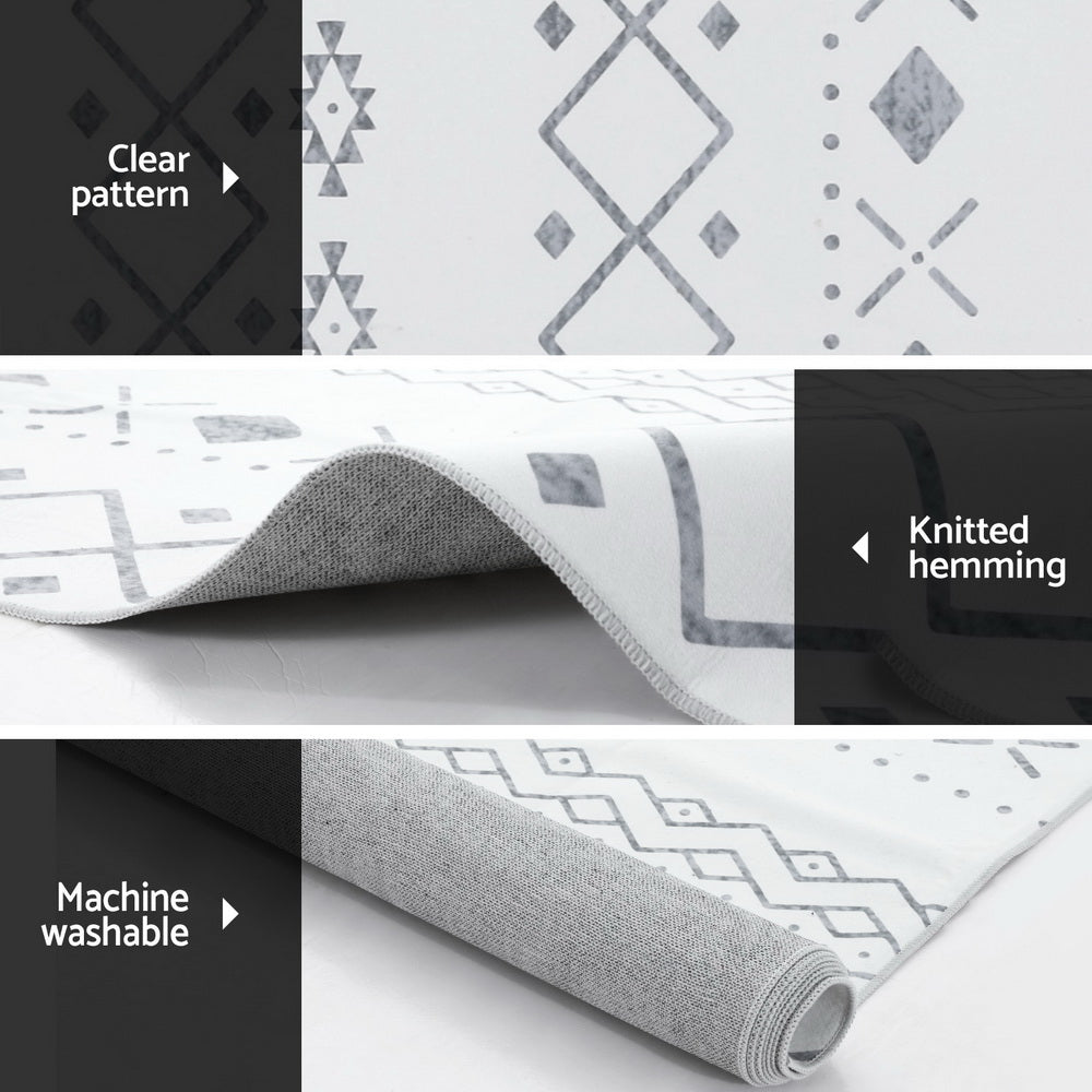 Artiss Rug 200x290cm Area Rug Washable Mat Large Carpet Soft Short Pile Una 6