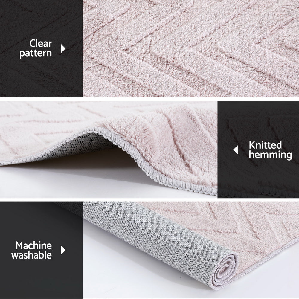 Artiss Rug 120x160cm Area Rug Washable Mat Large Carpet Microfiber Ripple 6