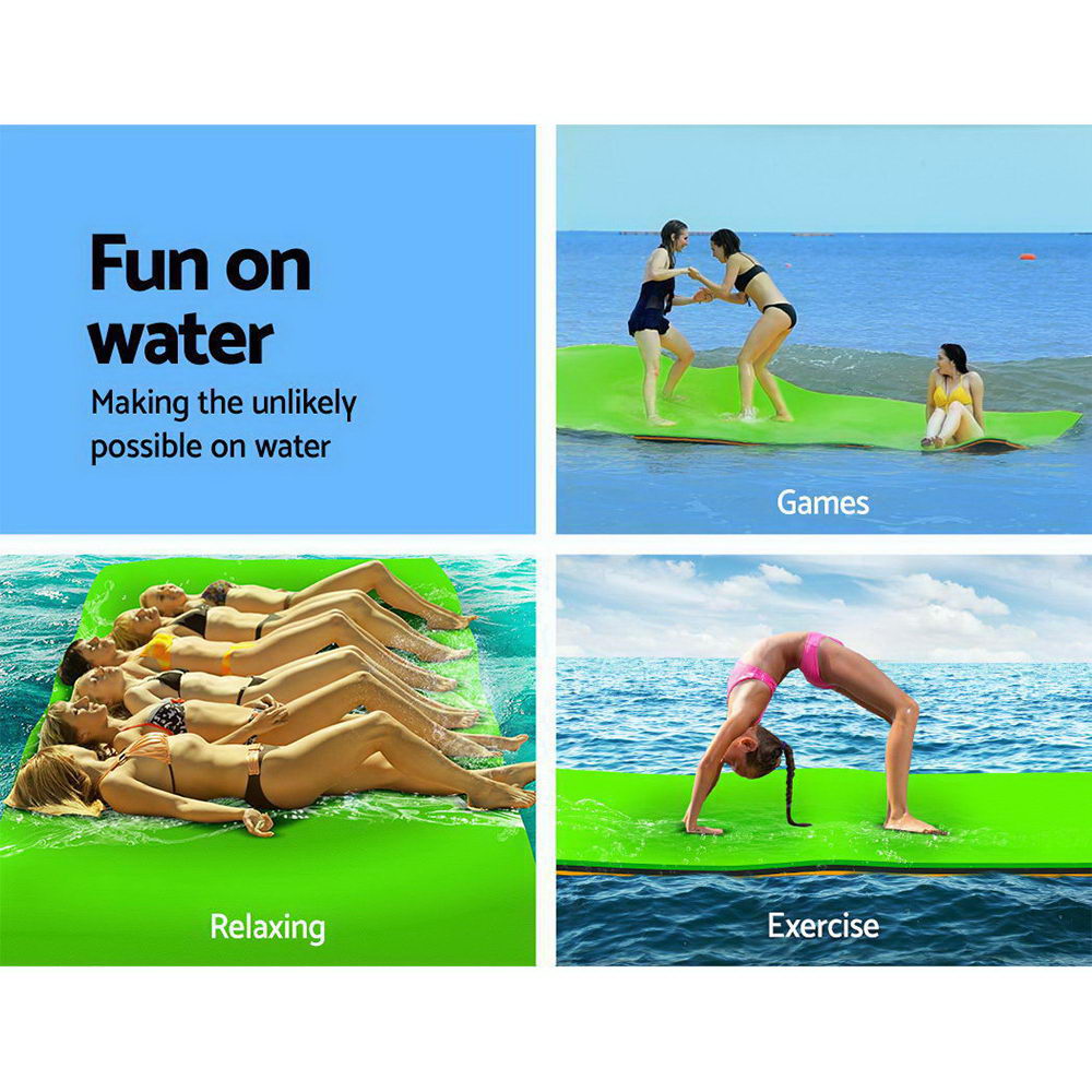 Weisshorn Floating Water Mat 2.7x1.8m Foam Pad Swimming Pool Island Platform 3