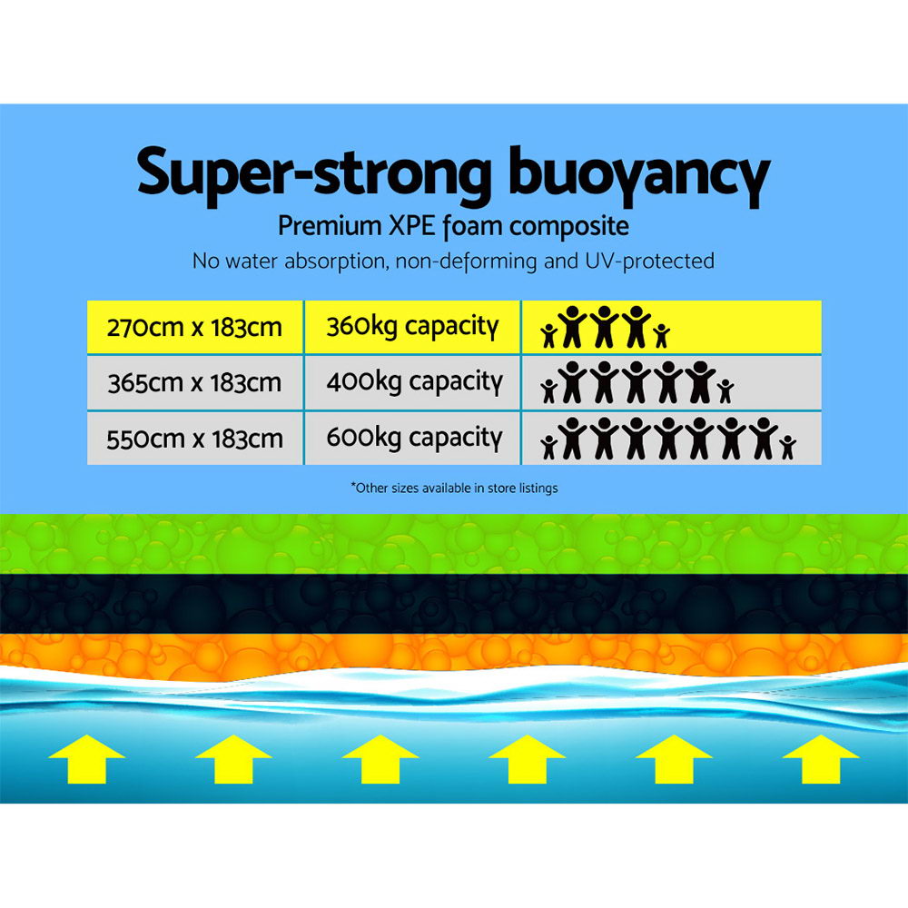 Weisshorn Floating Water Mat 2.7x1.8m Foam Pad Swimming Pool Island Platform 4