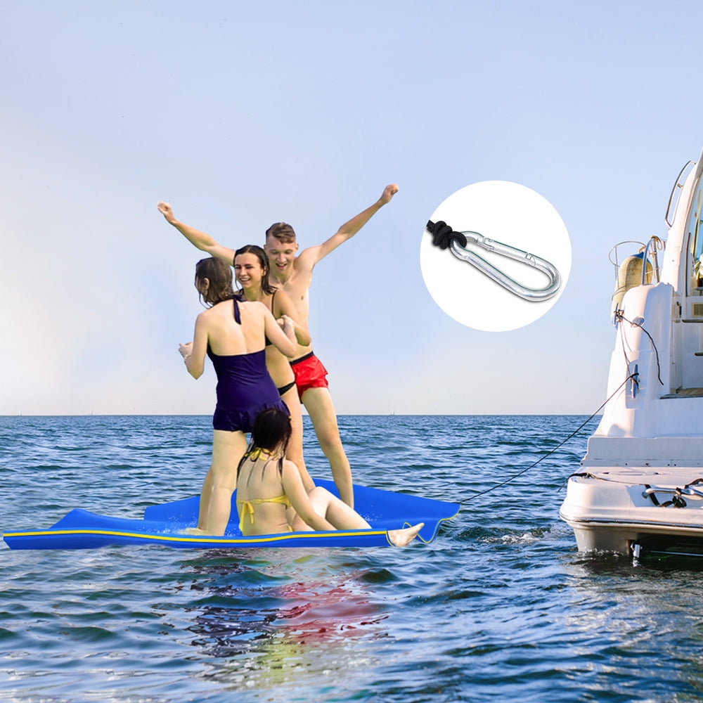 Weisshorn Floating Water Mat 3.5x1.8m Foam Pad Swimming Pool Platform Blue 5