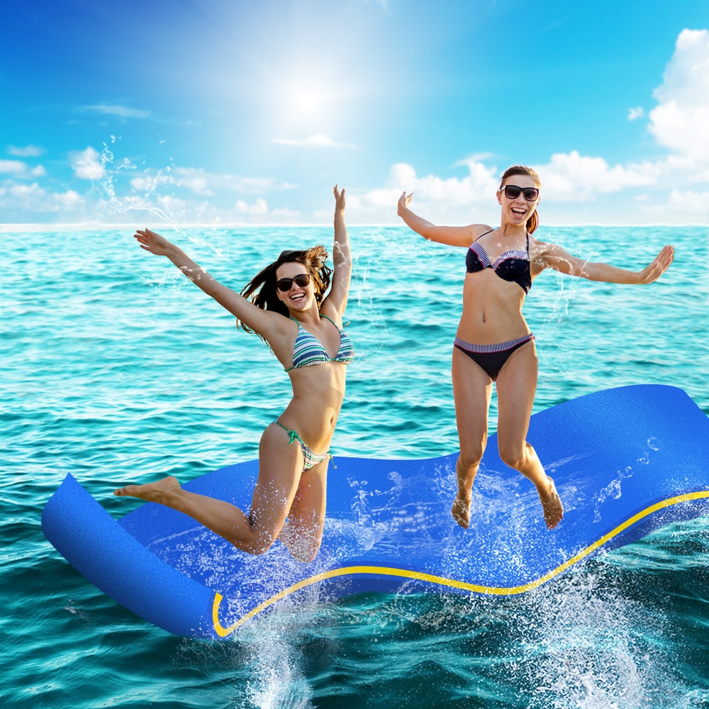 Weisshorn Floating Water Mat 55x180cm Foam Pad Swimming Pool Platform Blue 7