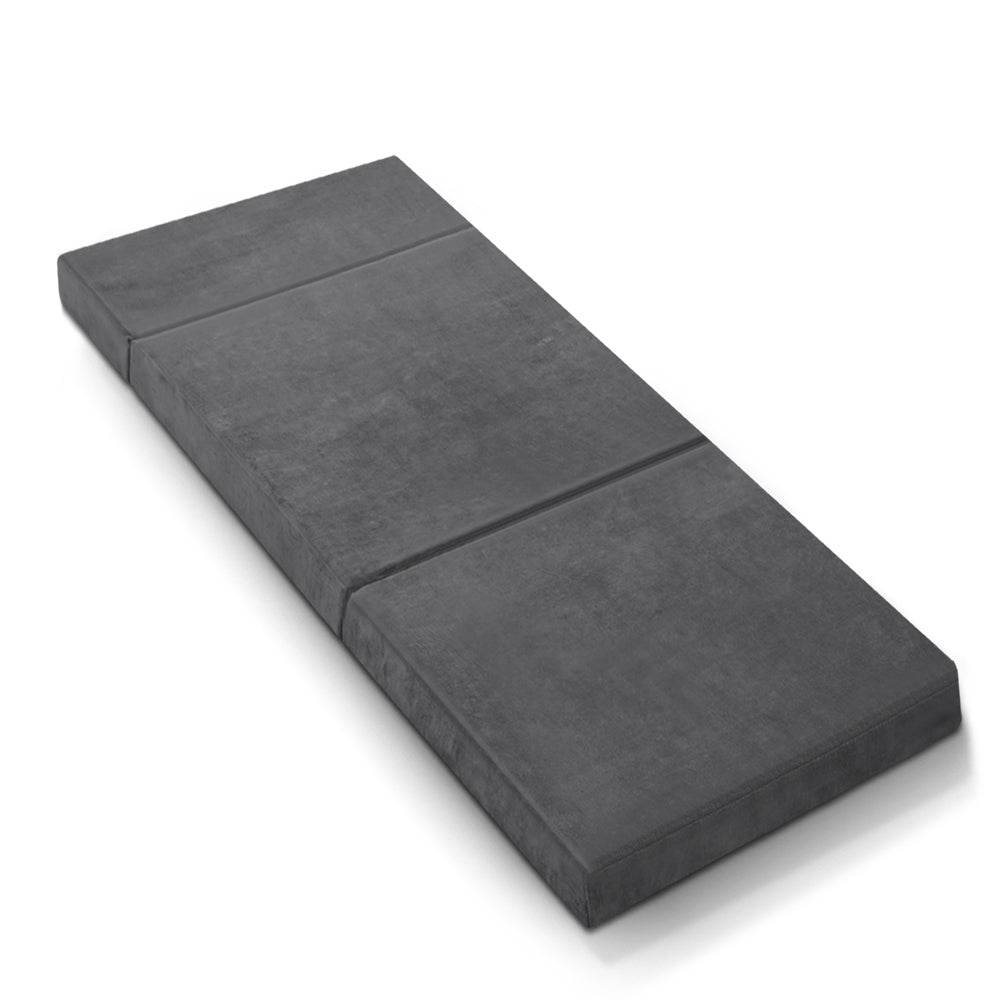 Giselle Bedding Foldable Mattress Folding Foam Bed Mat Single Grey 8