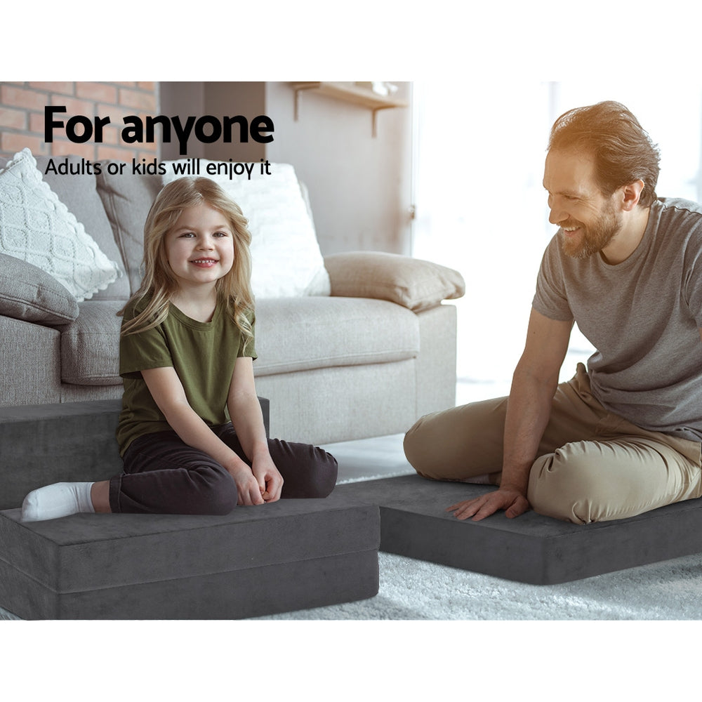 Giselle Bedding Foldable Mattress Folding Foam Bed Mat Single Grey 5