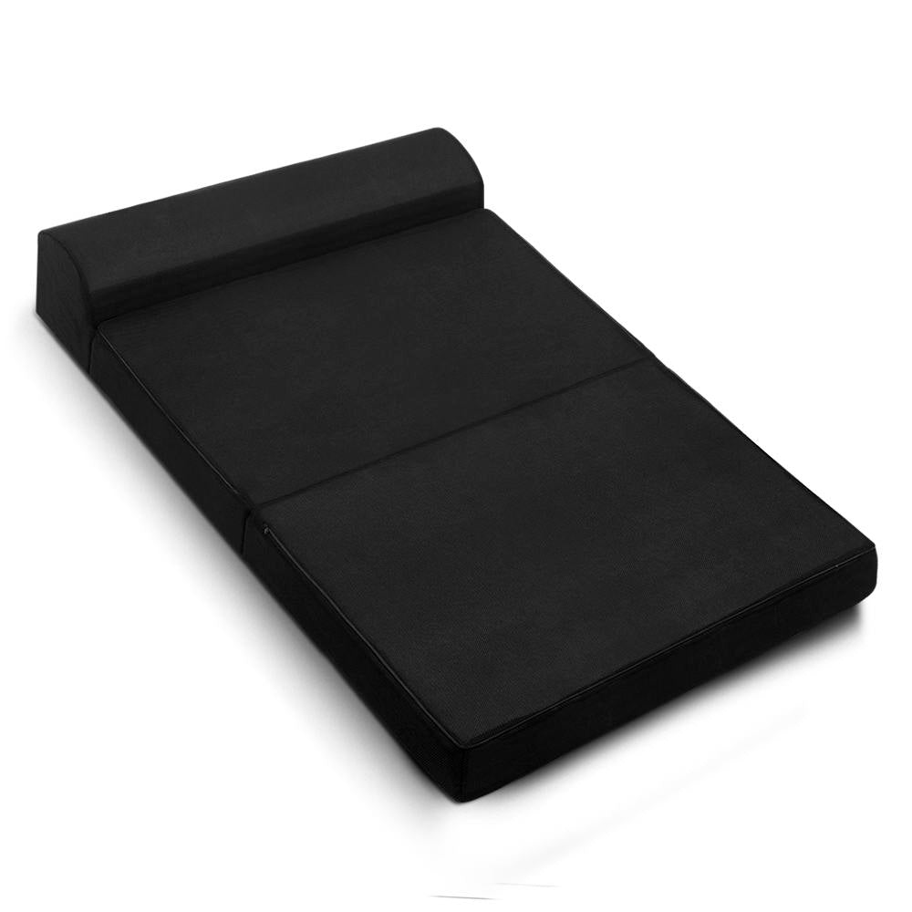 Giselle Bedding Foldable Mattress Folding Foam Bed Mat Double Black 8