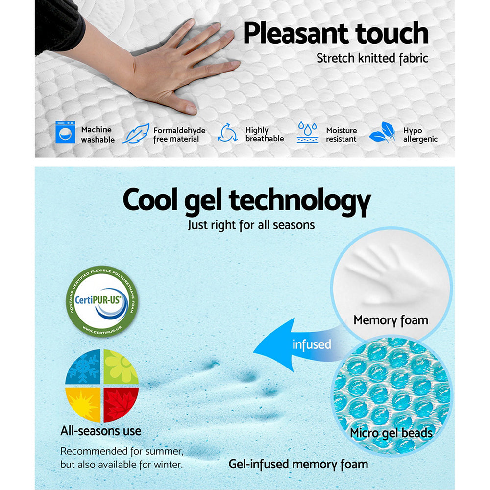 Giselle Bedding Memory Foam Mattress Bed Cool Gel Non Spring 21cm Double 6