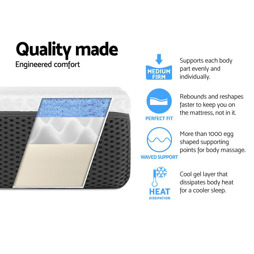 Giselle Bedding Memory Foam Mattress Bed Cool Gel Non Spring 21cm Queen 5