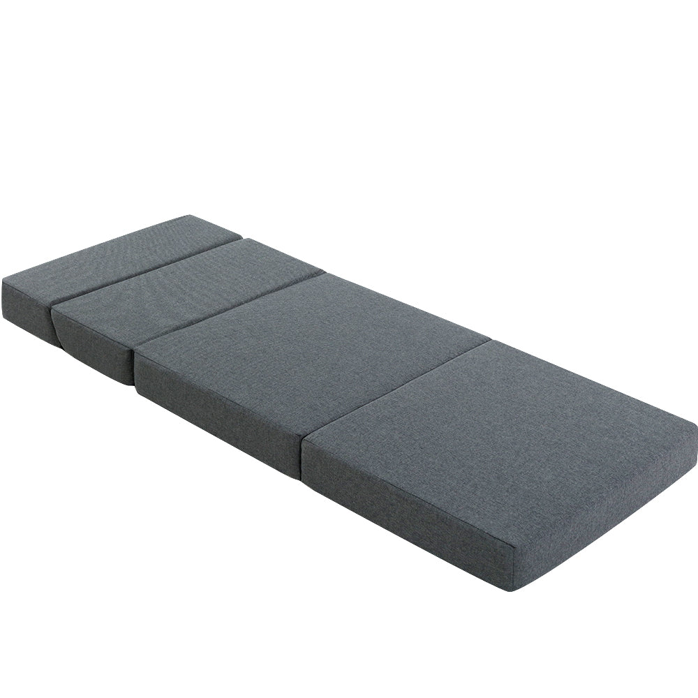 Giselle Bedding Foldable Mattress Folding Foam Bed Floor Mat Grey 7